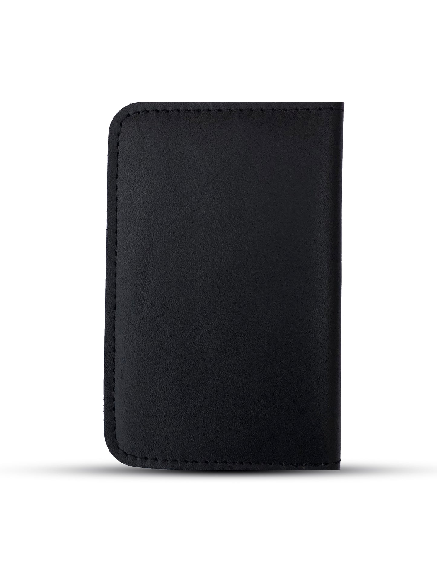 Black Cow Leather Card Holder Wallet – Slim Bi-Fold.
