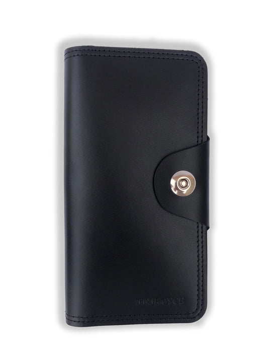 Black Long Leather Wallet